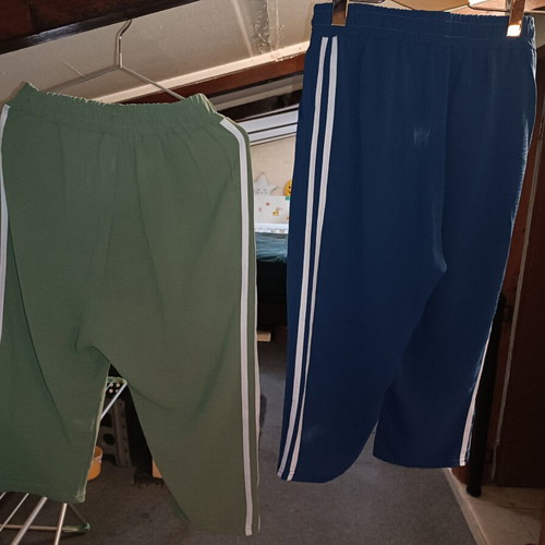 Women's zip culottes like new, blue and green, size M