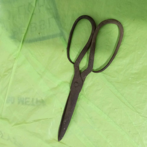 Large old scissors used
