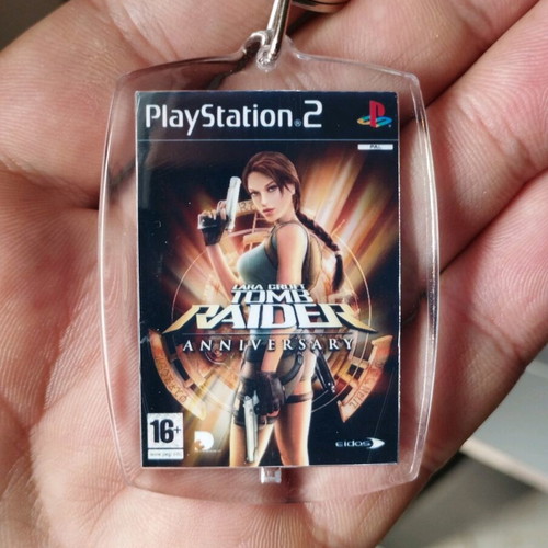 Lara Croft Tomb Raider Anniversary PS2 keychain new