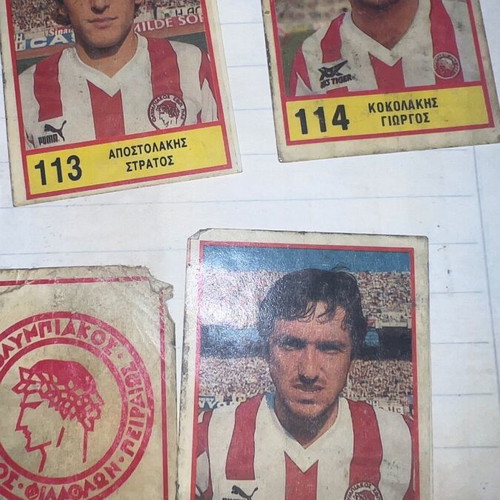 Sticker album used with football, Captain Planet, Star Trek stickers