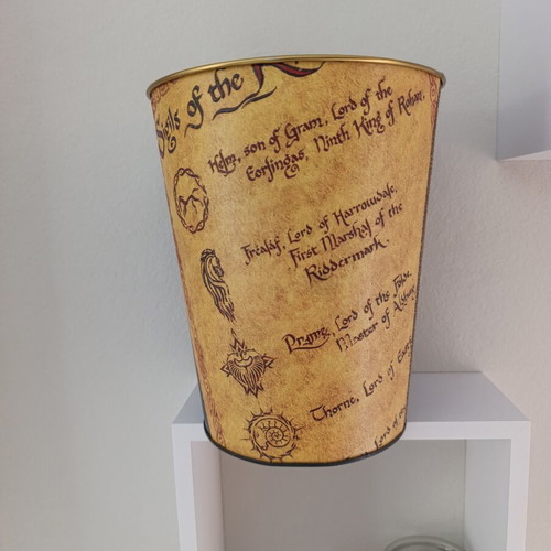 The Lord of the Rings The War of the Rohirrim collectible metal popcorn bucket