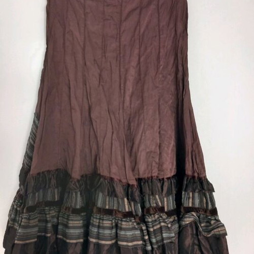 Satin skirt brown like new, size S 36 8
