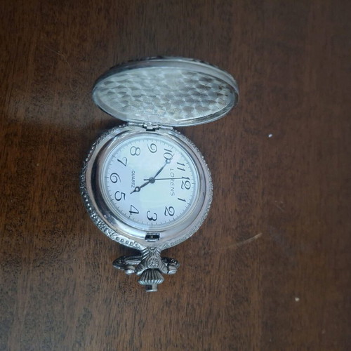 Vintage pocket watch unused, silver