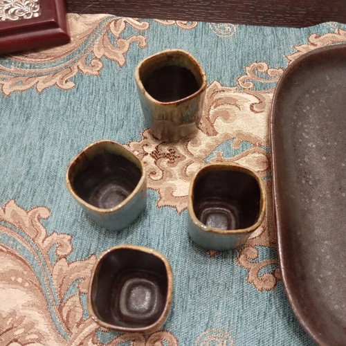 Japanese Nanban style bamboo teapot ceramic like new
