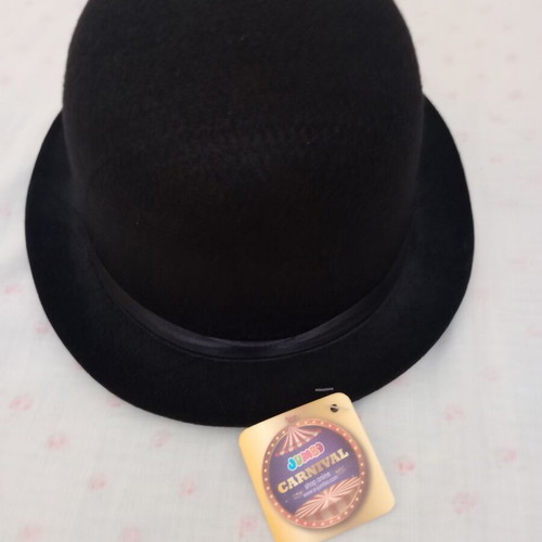 Charlie Chaplin style carnival hat new, black color