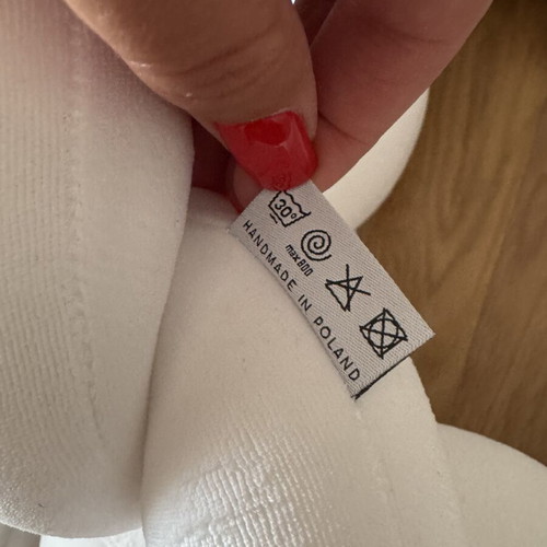 Sparrow braided crib bumper like new, white velour