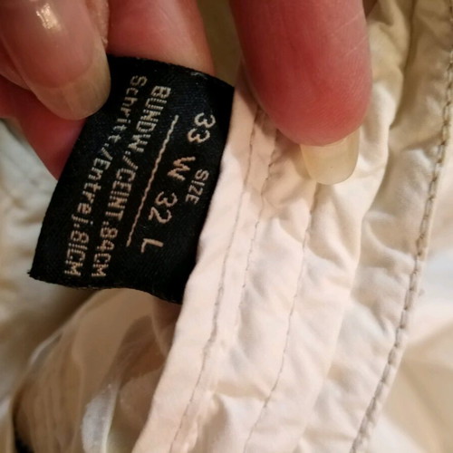 Colonial men's summer pants used, white, 100% cotton