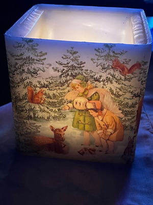 Κηροπήγιο χειροποίητο μεταχειρισμένο, διαστάσεων 15x15 cm