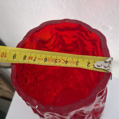 Red lava vase used