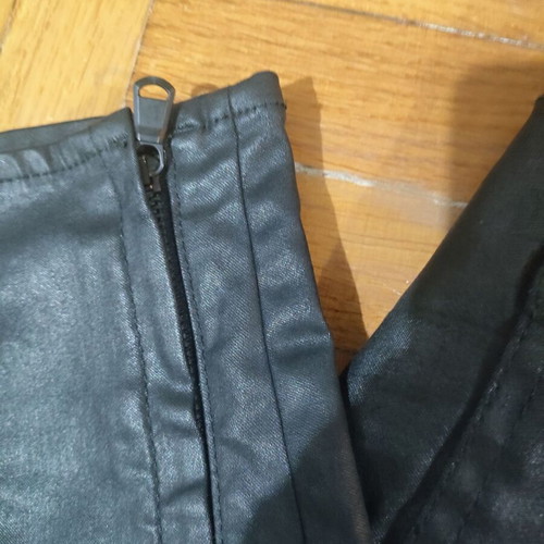 Drykorn Black Shiny Cotton Motorcycle Style Pants Size L New