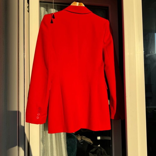 Zara blazer red fitted long XS used