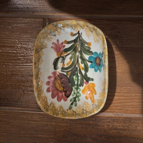 Ceramic handmade platters used, set of 2 pieces