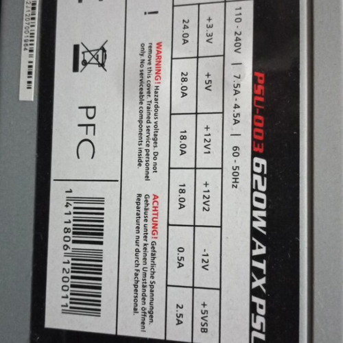 NOD PSU-003 620W ATX power supply