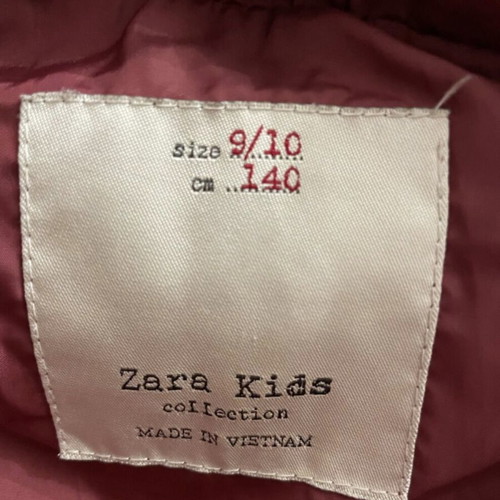 Zara Sleeveless Jacket With Hood Red Like New For 9-10 Years