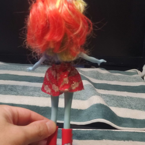 My Little Pony Equestria Girls Rainbow Dash doll used, hair cut