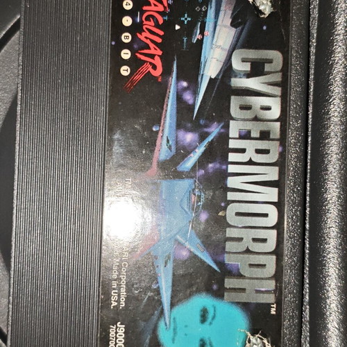 Atari Jaguar console used with Cybermorph game and accessories