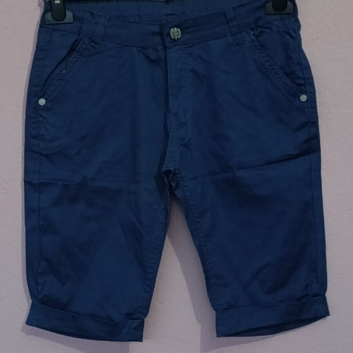 Chino fabric bermuda shorts new, royal blue, size S