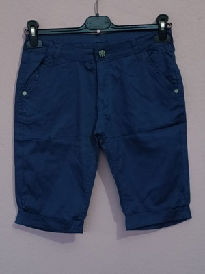 Chino fabric bermuda shorts new, royal blue, size S