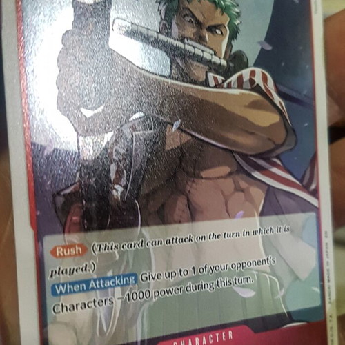 Roronoa Zoro One Piece TCG OP14 Rare Foil Card like new