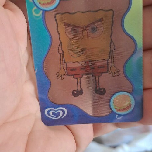 3D card SpongeBob like new, collectible