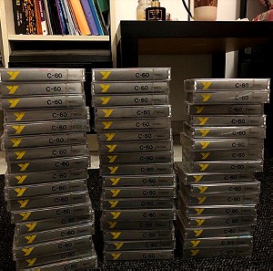 50 Καινούριες Κασέτες Ήχου Normal Bias C-60 Compact Cassette 60 Λεπτών