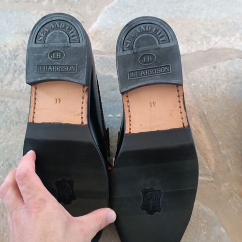 Loafer shoes J. Harrison Handsewn USA size 41 new, black