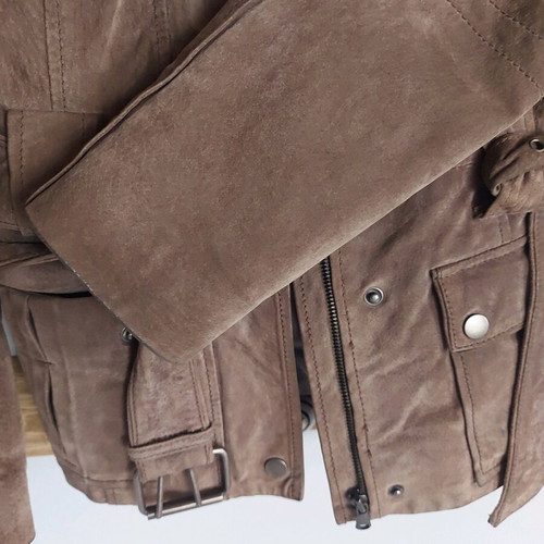Zara leather jacket used, suede, size XS