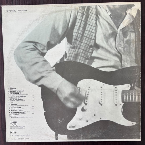 Eric Clapton Slowhand vinyl record used, rock