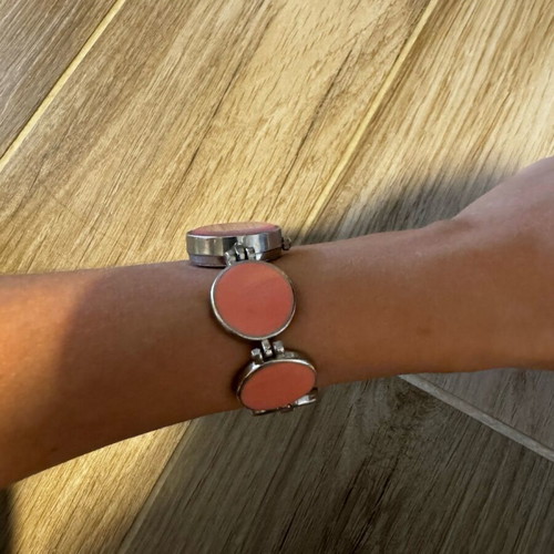 Wristwatch used, pink, needs battery