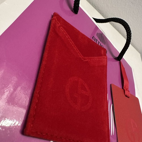 Giorgio Armani makeup mirror with velvet pouch