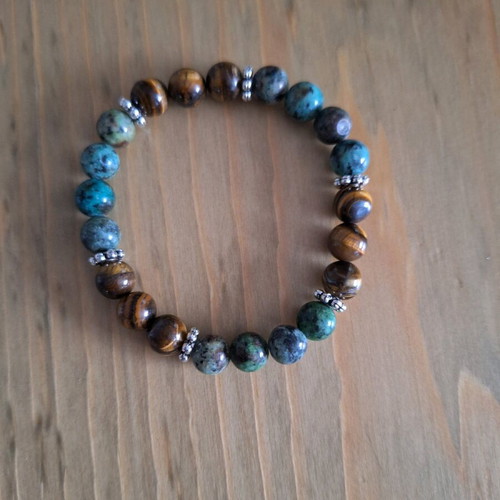 Men's bracelet with multicolored stones like new