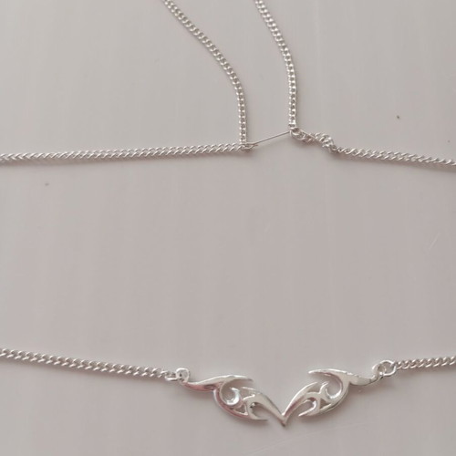 Silver Plated Back Body Chain with Tribal Design new