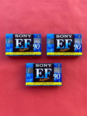 Κασέτες Sony Super EF-90 καινούργιες, πακέτο 3