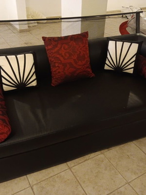 Leather sofa like new