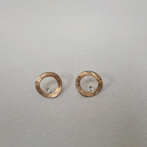 Jools earrings made of gold-plated silver with zircon like new