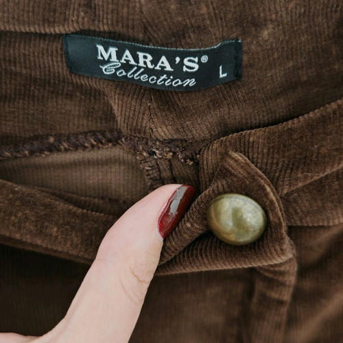 Corduroy women's pants Mara’s Collection brown like new, size L