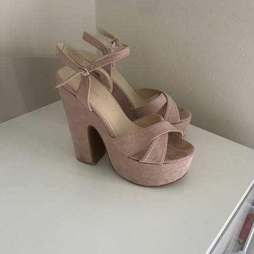 Alta Moda platform sandals size 38 used, pink, 15 cm heel