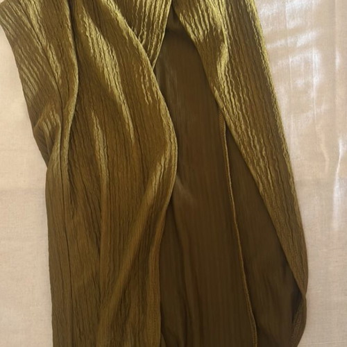 Shein long skirt with slit, green, size S