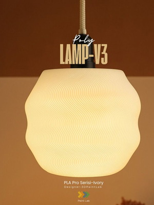 Poly Lamp-V3 pendant lamp new, ivory shade