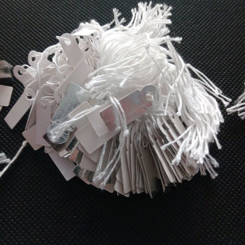Tags with silver backing, pack of 1000 pieces