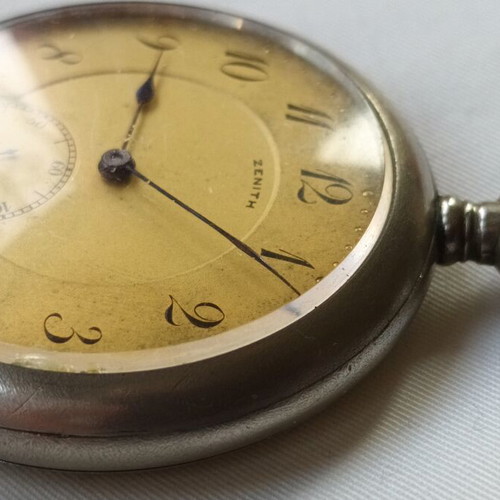 Zenith collectible pocket watch refurbished, Grand Prix 1900 with 15 rubies