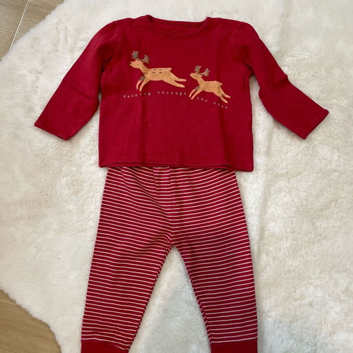 George Christmas Pajama Set 12-18 Months like new