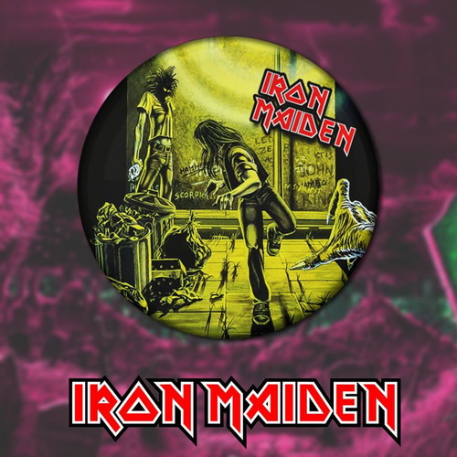 Iron Maiden pins set of 8, 3cm, high resolution, new