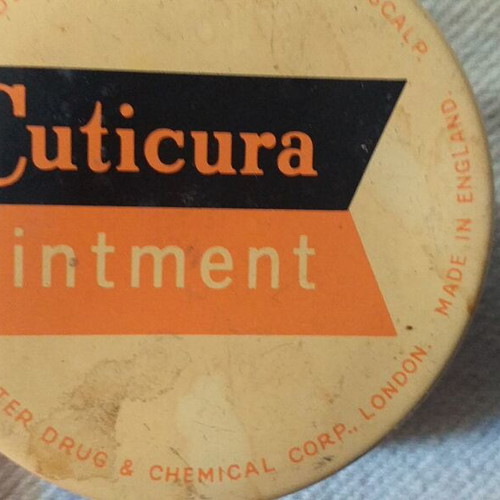 Cuticura collectible tin ointment box used