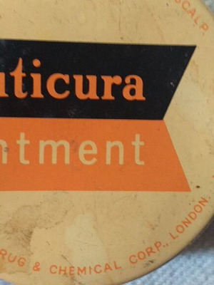 Cuticura collectible tin ointment box used