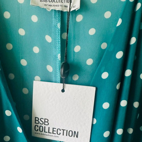 BSB Maxi Dress Green Polka Dot Brand New with Tags