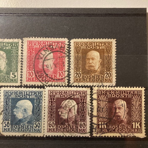 Bosnia Herzegovina stamps 1906-1912 used, sealed