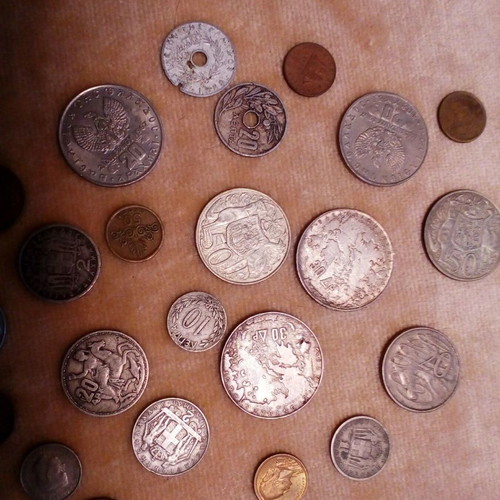 Collection of old coins used from private collection