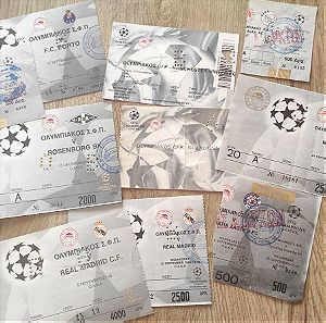 Εισιτήρια champions league Ολυμπιακός Ρεάλ Μαδρίτης, Πόρτο, Μόλντε, Ρόζενμποργκ, Μάντσεστερ