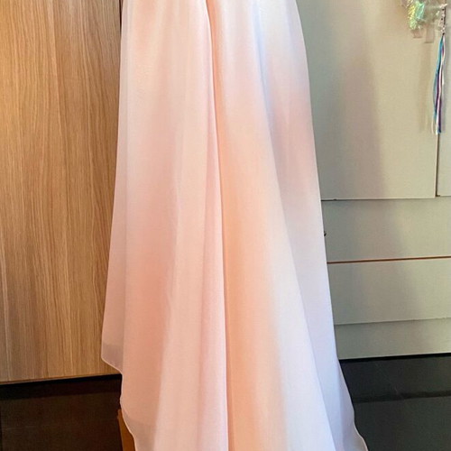 Ethereal salmon pale asymmetrical party skirt like new, size XXS